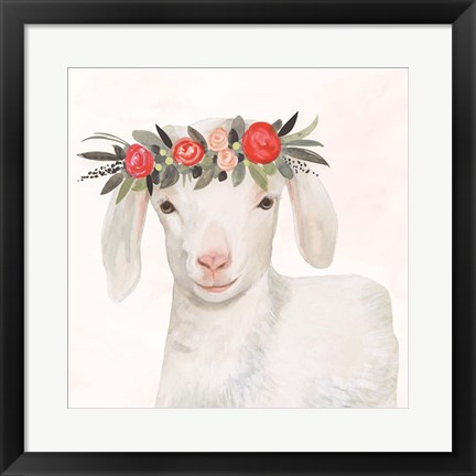 Framed Garden Goat IV Print