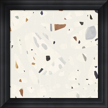 Framed Abstract Terazzo I Print