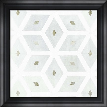 Framed Seaglass Tiles I Print