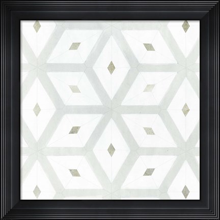 Framed Seaglass Tiles II Print