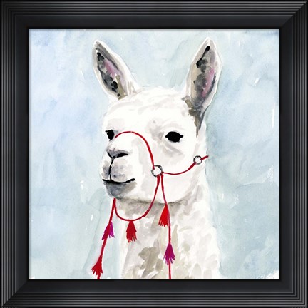 Framed Watercolor Llama II Print