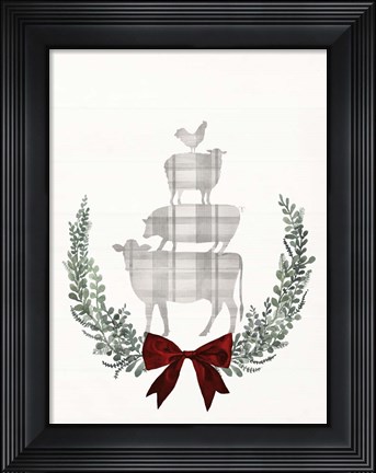 Framed Yuletide Animals II Print