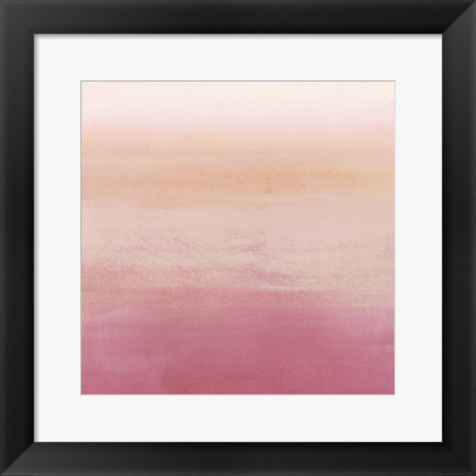 Framed Apricot Ombre I Print