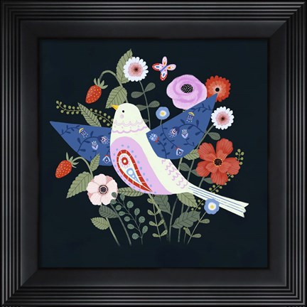 Framed Folk Garden II Print
