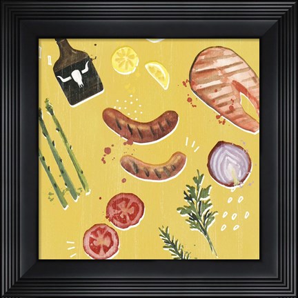 Framed Throw it on the Grill II Print