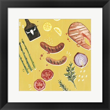 Framed Throw it on the Grill II Print