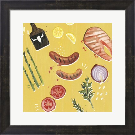Framed Throw it on the Grill II Print