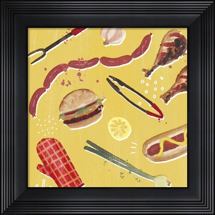 Framed Throw it on the Grill III Print