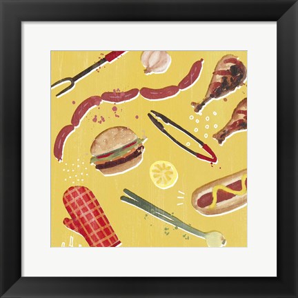 Framed Throw it on the Grill III Print