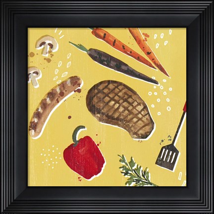 Framed Throw it on the Grill IV Print