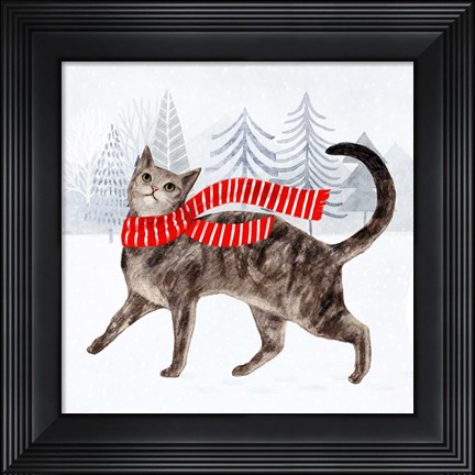 Framed Christmas Cats &amp; Dogs I Print