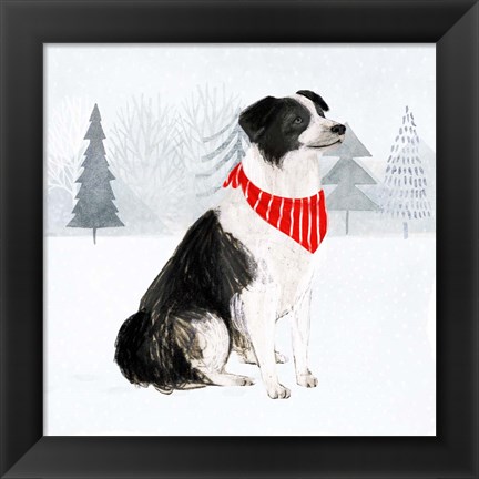 Framed Christmas Cats &amp; Dogs II Print