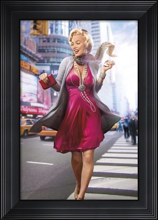 Framed Marilyn in the City Print