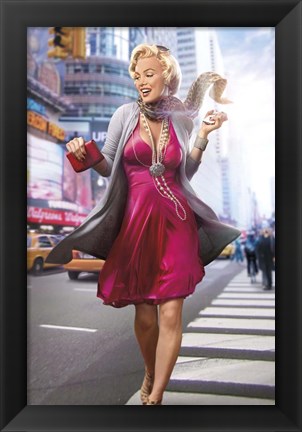 Framed Marilyn in the City Print