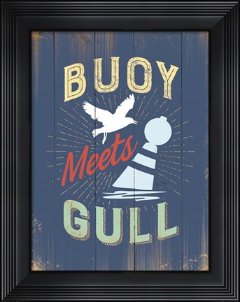 Framed Punny Coastal IV Print