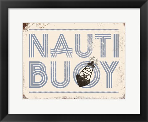 Framed Punny Nautical V Print