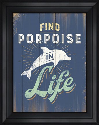 Framed Punny Coastal I Print