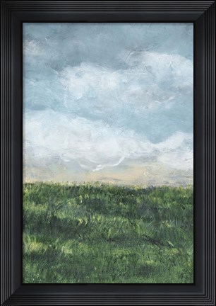 Framed Verdant Fields I Print