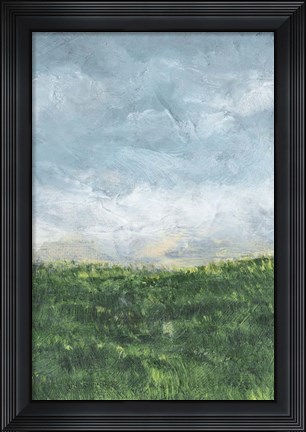 Framed Verdant Fields II Print
