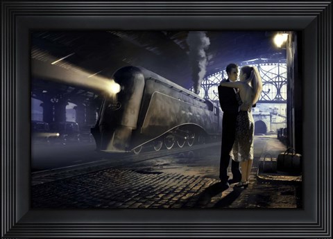 Framed Train Depot Print