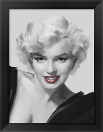 Framed Look Red Lips Print