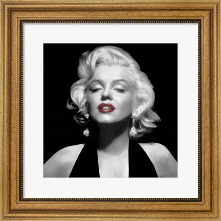 Framed Halter Top Marilyn Red Lips Print
