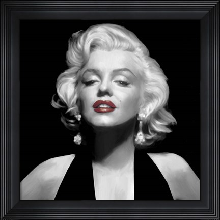 Framed Halter Top Marilyn Red Lips Print