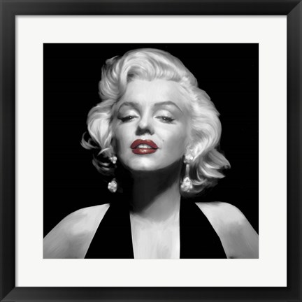 Framed Halter Top Marilyn Red Lips Print