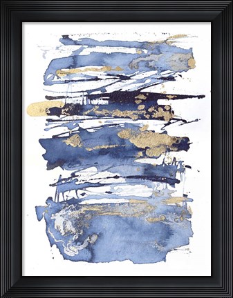 Framed Blue Rapture I Print
