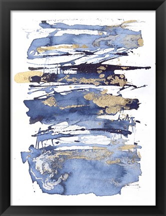 Framed Blue Rapture I Print