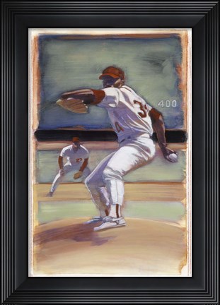 Framed Baseball I Print