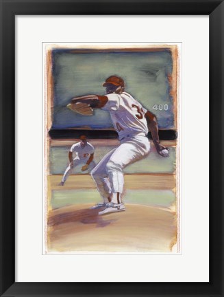 Framed Baseball I Print