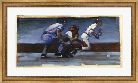 Framed Baseball II Print