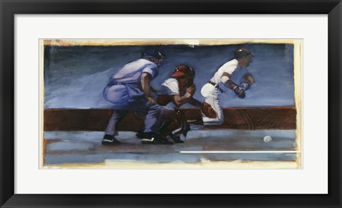 Framed Baseball II Print