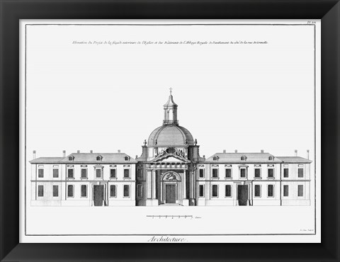 Framed Architectural Elevation I Print