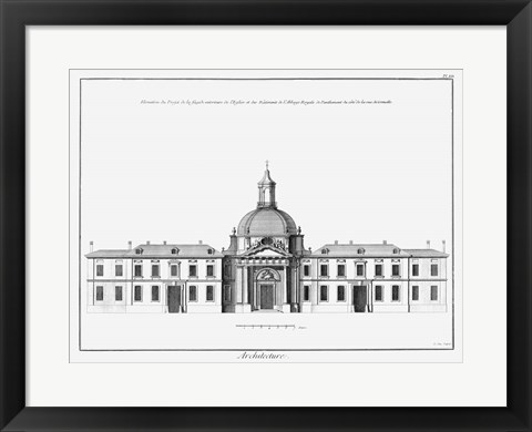 Framed Architectural Elevation I Print