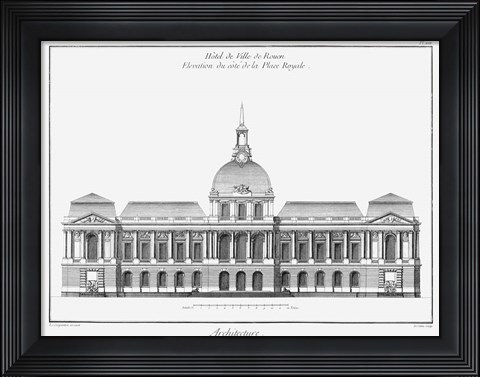 Framed Architectural Elevation III Print