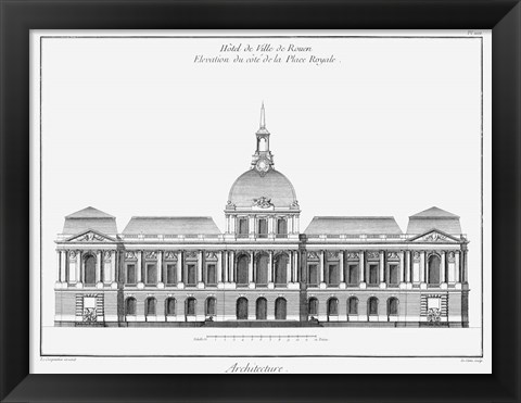 Framed Architectural Elevation III Print