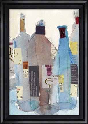 Framed Wine Bottles I Print