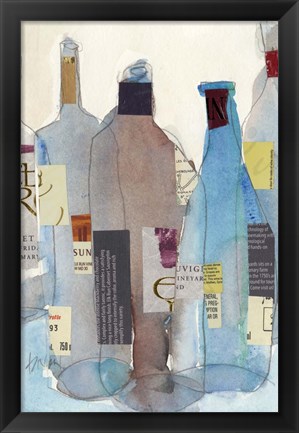 Framed Wine Bottles I Print