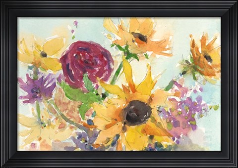 Framed Bright Wild Flowers II Print