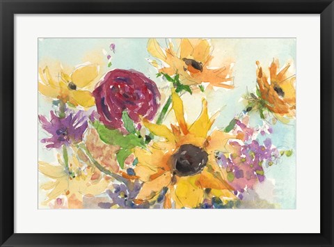 Framed Bright Wild Flowers II Print