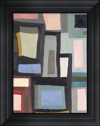 Framed Color Blocking III Print