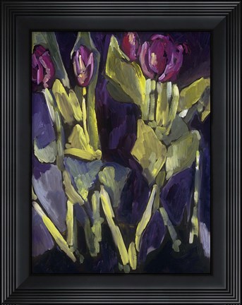 Framed Violet Spring Flowers I Print