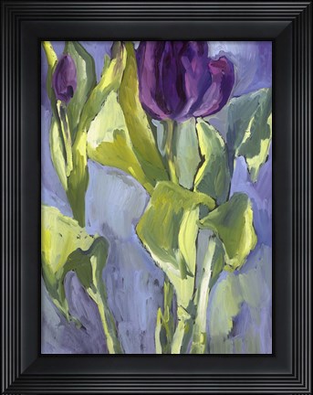 Framed Violet Spring Flowers II Print