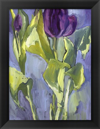 Framed Violet Spring Flowers II Print