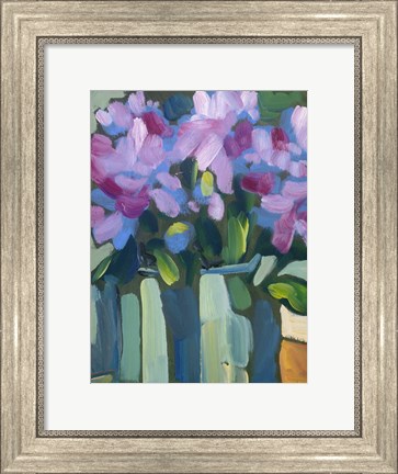 Framed Violet Spring Flowers V Print
