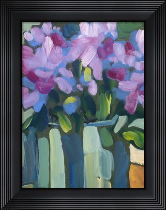 Framed Violet Spring Flowers V Print