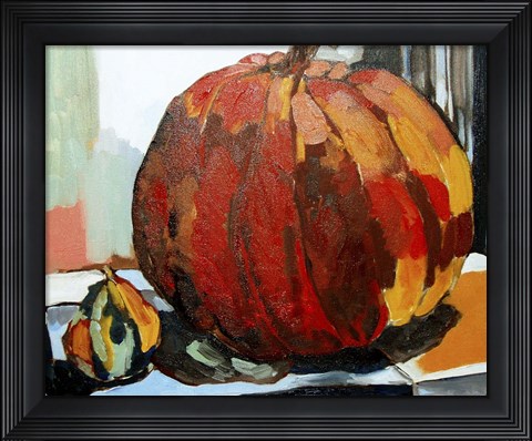 Framed Pumpkin Still Life I Print