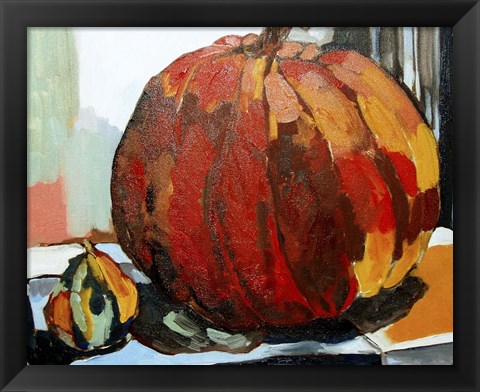 Framed Pumpkin Still Life I Print